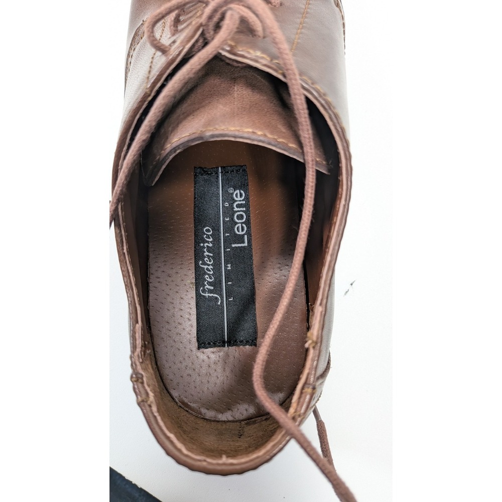 Frederico Leone Limited Tuxedo Shoes "Windsor" Brown Size 8.5 Style 6511 - Picture 3 of 13